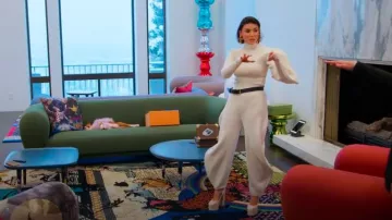 Alaïa Pantalones redondos de punto acanalado con pierna de barril usados por Bronwyn Newport como se ve en The Real Housewives of Salt Lake City (T05E02)