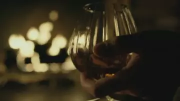 John Wick movie props: Winston (Ian McShane) uses a Williams-Sonoma ''Dorset Brandy Snifter'' brandy glass