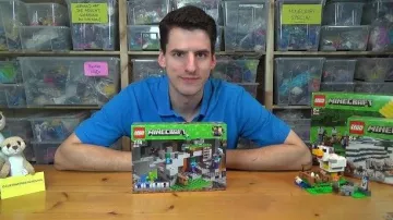 La grotte de zombies de Lego montrée par Thomas Panke dans LEGO® Minecraft 21141 - Zombiehöhle - Unboxing, Building, Review YouTube Video