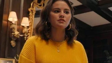 Garments of Only Murders in the Building: Selena Gomez wears Yellow Rib Crop Sweater to play Mabel Mora in season 4, episode 6