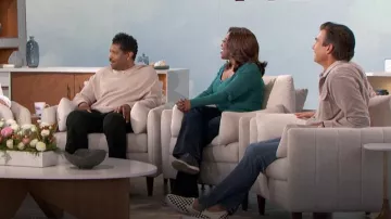 Zapatilla Vans Classic Slip-On Checkerboard usada por Jerry O'Connell como se vio en The Talk el 26 de septiembre de 2024