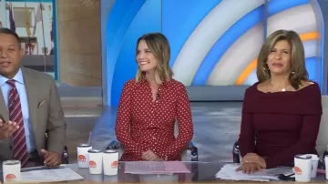Veronica Beard Lex Polka Dot Shirtdress worn by Savannah Guthrie as seen in Today on September 30, 2024