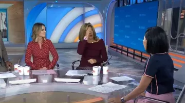 Reiss Bonnie Wide Leg Pleat Front Trousers worn by Vicky Nguyen as seen in Today on September 30, 2024