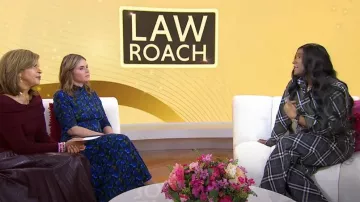 Chemise en laine mélangée à carreaux Burberry portée par Law Roach, comme on le voit dans Today with Hoda & Jenna le 30 septembre 2024