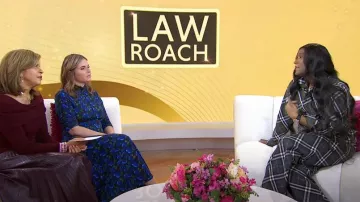 Chemise en laine à carreaux Burberry en Snug Check portée par Law Roach comme on le voit dans Today with Hoda & Jenna le 30 septembre 2024