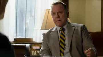 Get the looks of Juror #2 movie: Kiefer Sutherland wears Striped Tie to play Larry Lasker