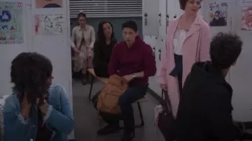 DSG Sport Fleece Hoodie in Raspberry Sherbet worn by Dr. Benson Kwan (Harry Shum Jr.) as seen in Grey's Anatomy (S21E01)