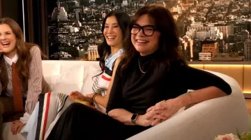 3.1 Phillip Lim Striped Silk Sleeveless Midi-Dress worn by Lisa Ling as seen in The Drew Barrymore Show on September 25, 2024