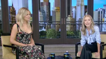 Alice + Olivia Helene Bustier Top worn by Kaitlin Olson as seen in LIVE with Kelly and Mark on September 12, 2024