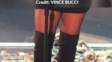 Debbie Harry wears Pantyhose for her live performance at American Music Awards on January 1999