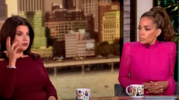 Saloni Jacqui-B Belted Floral Silk Midi Dress worn by Sunny Hostin as seen in The View on September 30, 2024