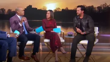 Reformation Tommie Knit Midi Dress worn by Eva Pilgrim as seen in Good Morning America on September 30, 2024