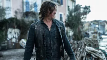 The Walking Dead: Daryl Dixon Outfits: Norman Reedus is wearing Leather Vest Jacket to play Daryl Dixon in season 2