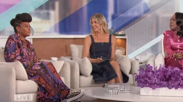 Farm Rio Heart Forest Button-Up Shirt worn by Tabitha Brown as seen in The Talk on September 30, 2024