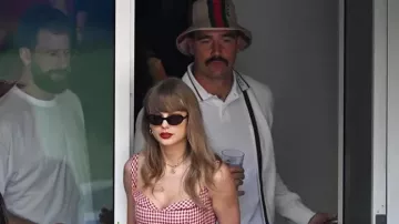 Taylor Swift wears Black Sunglasses at U.S. Open in New York on September 9, 2024