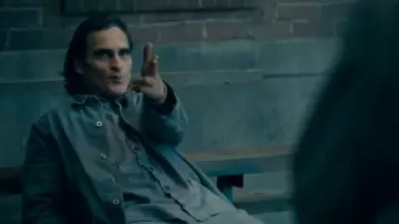 Wardrobe of Joker: Folie à Deux: Joaquin Phoenix wears Jail Blue Green Shirt to play Arthur Fleck in the movie