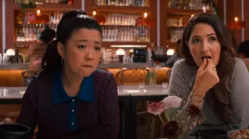 Wales Bonner Geometric-Pattern Polo Shirt worn by Ashley (Sherry Cola) as seen in Nobody Wants This (S01E10)