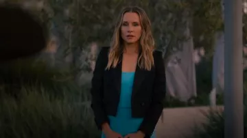 Bcbgmaxazria Women's Long Sleeve V Neck Cropped Blazer worn by Joanne (Kristen Bell) as seen in Nobody Wants This (S01E10)