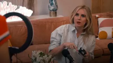 Totême Striped Cotton-Poplin Shirt worn by Morgan (Justine Lupe) as seen in Nobody Wants This (S01E10)