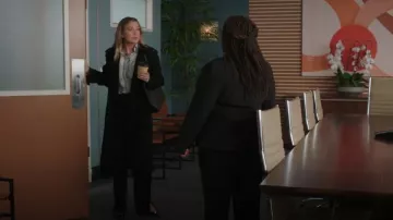 Maje Pomelou Flare Slit Pants worn by Dr. Meredith Grey (Ellen Pompeo) as seen in Grey's Anatomy (S21E02)