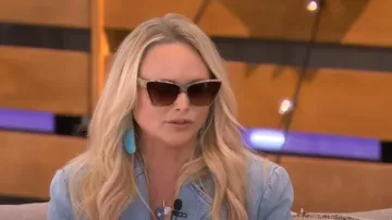 Lunettes de soleil en nylon Krewe Brigitte en confettis portées par Miranda Lambert comme on le voit dans The Kelly Clarkson Show le 24 septembre 2024