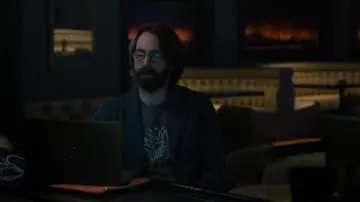 Printerval God Ween Satan T-Shirts worn by Bodhi (Martin Starr) as seen in Tulsa King (S02E02)