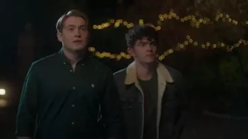 Levis Fleece Denim Trucker Jacket worn by Charlie Spring (Joe Locke) as seen in Heartstopper (S03E05)