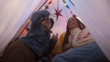 Miss Selfridge Stitch Detail Roll Neck Sweater in Multi worn by Elle Argent (Yasmin Finney) as seen in Heartstopper (S03E06)