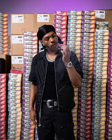Cinturón de tres piezas de cuero negro Chrome Hearts usado por Lil Baby en la cuenta de Instagram @lilbabyrares