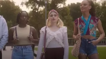 Zara Ruffled Knit Sweater worn by Imogen Heaney (Rhea Norwood) as seen in Heartstopper (S03E08)