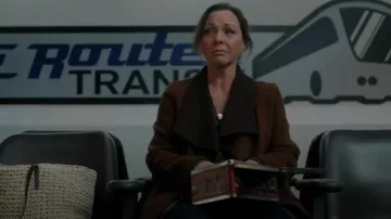 Tahari Ella Double Face Wool Wrap Coat Jacket worn by Margaret Reed (Kelli Williams) as seen in Found (S02E01)