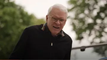 Paul Smith Black Cashmere Full-Zip Cardigan worn by Charles-Haden Savage (Steve Martin) as seen in Only Murders in the Building (S04E07)