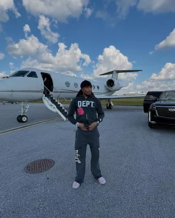 Gallery Dept. Black Boxing Logo Zip Hoodie worn by Quavo on the Instagram account @quavohuncho