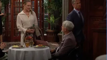 Lululemon On My Level Barrel Duffle Bag worn by Sharon Newman(Sharon Case) as seen in The Young and the Restless on October 8, 2024