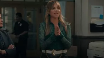 Zimmermann Western Embellished Leather Belt worn by Morgan (Kaitlin Olson) as seen in High Potential (S01E03)