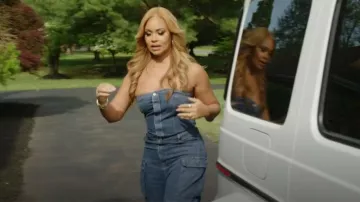 Fashion Nova Dixie Denim Jumpsuit - Denim worn by Gizelle Bryant as seen in The Real Housewives of Potomac (S09E01)