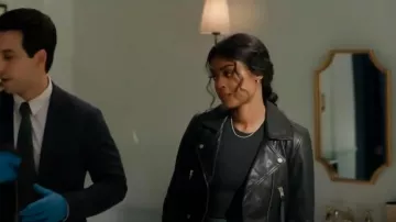 Allsaints Elora Biker Jacket worn by Daphne (Javicia Leslie) as seen in High Potential (S01E03)