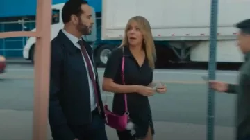 Nasty Gal Faux Leather Croc Shoulder Bag worn by Morgan (Kaitlin Olson) as seen in High Potential (S01E03)