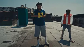 Gucci Grey Made In Italy Sweatshorts worn by J. Cole in Tee Grizzley - Blow for Blow (feat. J. Cole) [Official Video]