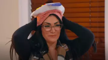 Beistle Plush Spaghetti & Meatball Hat worn by Deena Nicole Cortese as seen in Jersey Shore: Family Vacation (S07E19)