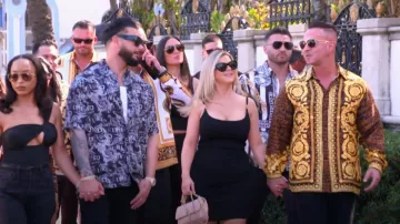 Versace Baroque Silk Shirt worn by Mike Sorrentino as seen in Jersey Shore: Family Vacation (S07E19)