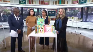 Maeve The Annalise Mock-Neck Mini Sweater Dress worn by Vicky Nguyen as seen in Today on October 9, 2024