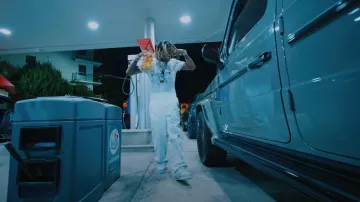 Louis Vuitton White & Pastel Blue LV Sneakers usadas por Lil Durk en Lil Durk - Monitoring Me (Video Oficial)