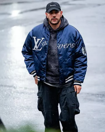 Sudadera con capucha Louis Vuitton Grey Gradient 2054 Monogram usada por Theo Hernández en la cuenta de Instagram @theo3hernandez