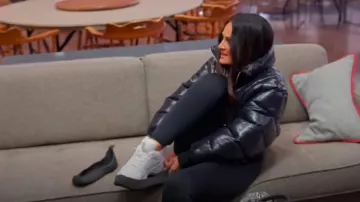 Mugler Cropped Puffer Jacket worn by Lisa Barlow as seen in The Real Housewives of Salt Lake City (S05E04)
