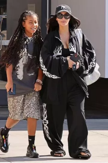 Yankees Baseball Hat in Blue worn by Kim Kardashian in Calabasas on August 25, 2024