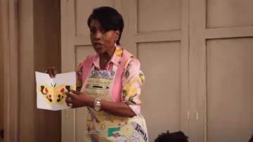 L'Agence Dani 3/4 Sleeve Blouse In Cotton Candy Multi Lemon worn by Barbara Howard (Sheryl Lee Ralph) as seen in Abbott Elementary (S04E01)