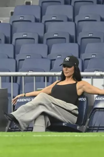 Balenciaga Knife Boots worn by Kim Kardashian at Real Madrid and Real Valladolid on August 25, 2024