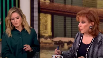 TWP Little Big Joe Cotton Button-Up Shirt worn by Sara Haines as seen in The View on October 9, 2024