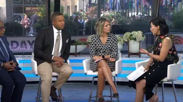 Ted Baker Betylou Knit Skirt in Black worn by Vicky Nguyen as seen in Today on  October 11, 2024